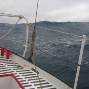 Once we left the SE trades and went deeper into the South Atlantic the weather was a lot rougher.